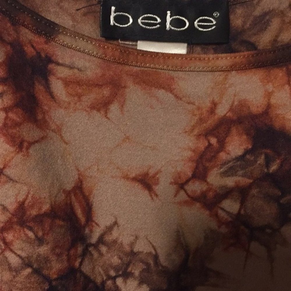 Bebe Women's Brown Casual Top Shirt Sz Small Vintage y2k - Picture 6 of 6